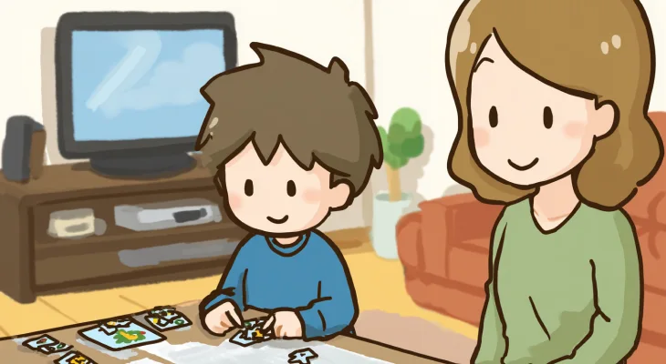 学習記録をシールで管理している画像