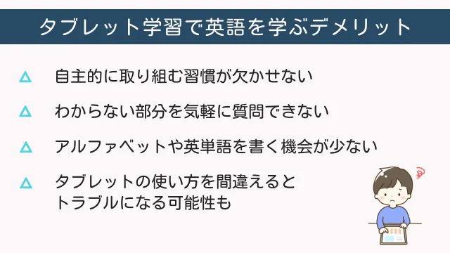 タブレット学習のデメリット・画像